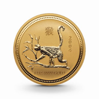 1 oz Lunar I: Affe Goldmünze - 100 Dollars Australien 2004