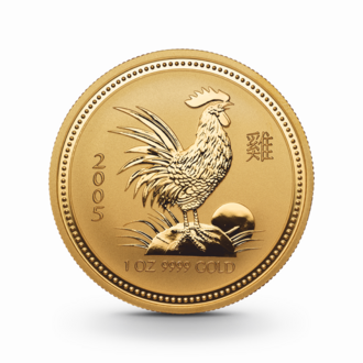 1 oz Lunar I: Hahn Goldmünze - 100 Dollars Australien 2005