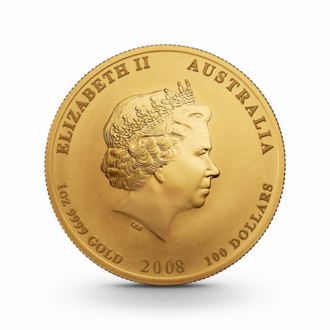 1 oz Lunar II: Maus Goldmünze - 100 Dollars Australien 2008