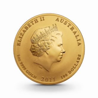 1 oz Lunar II: Hase Goldmünze - 100 Dollars Australien 2011