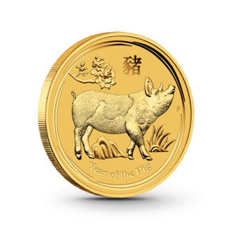1 oz Lunar II: Schwein Goldmünze - 100 Dollars Australien 2019