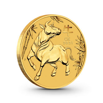 1 oz Lunar III: Ochse Goldmünze - 100 Dollars Australien 2021