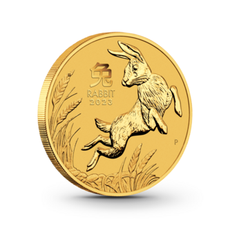 1 oz Lunar III: Hase Goldmünze - 100 Dollars Australien 2023