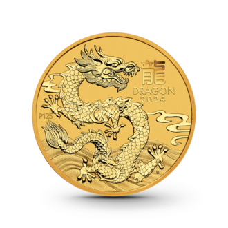 1 oz Lunar III: Drache Goldmünze - 100 Dollars Australien 2024