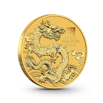 1 oz Lunar III: Drache Goldmünze - 100 Dollars Australien 2024
