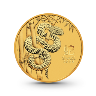 1 oz Lunar III: Schlange Goldmünze - 100 Dollars Australien 2025
