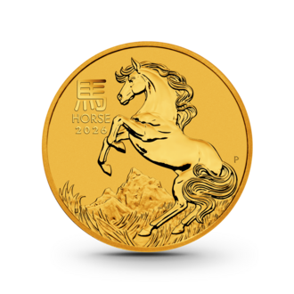 1 oz Lunar III: Pferd Goldmünze - 100 Dollars Australien 2026