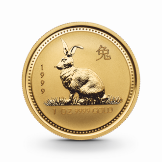 1 oz Lunar I: Hase Goldmünze - 100 Dollars Australien 1999