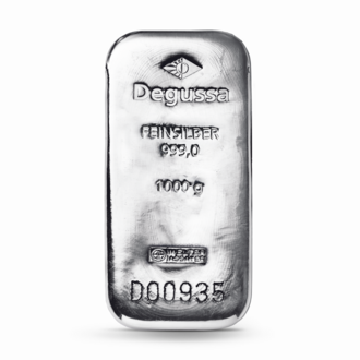 1000 g Degussa Silberbarren (gegossen) Vintage