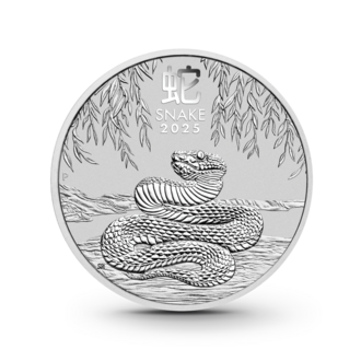 1 oz Lunar III: Schlange Silbermünze - 1 Dollar Australien 2025