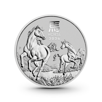 1 oz Lunar III: Pferd Silbermünze - 1 Dollar Australien 2026