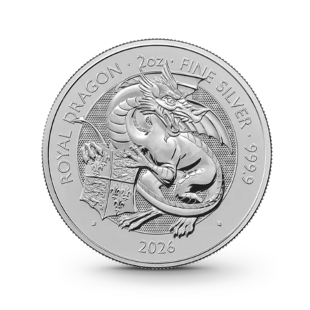2 oz The Royal Tudor Beasts: Tudor Dragon Pièce en argent – Grande-Bretagne 2026