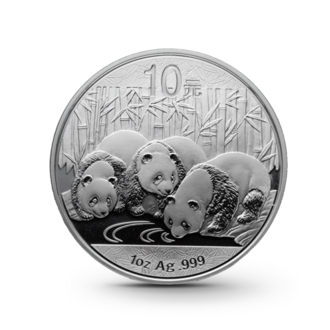 1 oz China Panda Silbermünze - 10 Yuan China verschiedene Jahrgänge