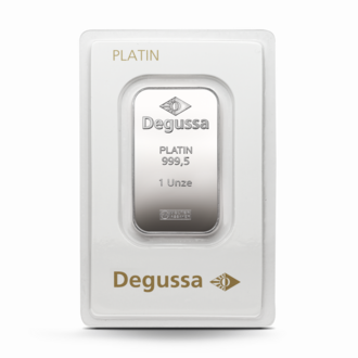 1 oz Degussa Platinbarren (geprägt) Vintage