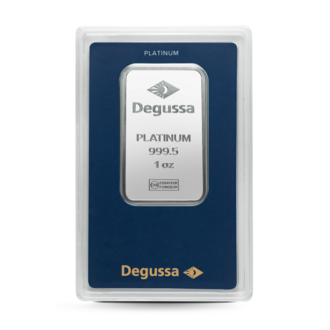 1 oz Degussa Platinbarren (geprägt)