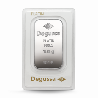 100 g Degussa Platinbarren (geprägt) Vintage