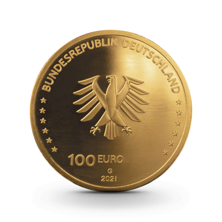 1/2 oz Säulen der Demokratie: Recht Goldmünze - 100 Euro Deutschland 2021