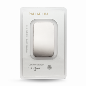 1 oz Degussa Palladiumbarren (geprägt) Vintage