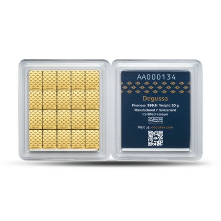 20 x 1 g Degussa Goldbarren - CombiBar® (geprägt)