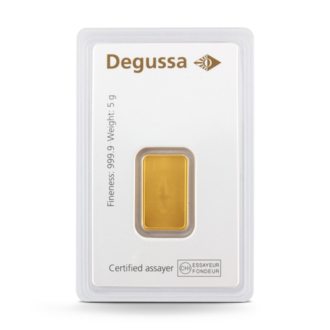 5 g Degussa Goldbarren - Geschenkblister: Merry Christmas