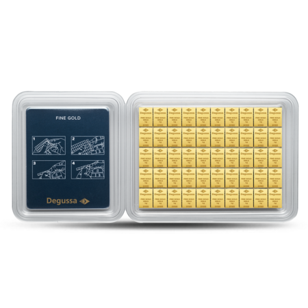 50 x 1 g Degussa Goldbarren - CombiBar® (geprägt)