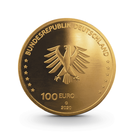 1/2 oz Säulen der Demokratie: Einigkeit Goldmünze - 100 Euro Deutschland 2020