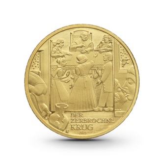 1/2 oz Meisterwerke der deutschen Literatur: Der zerbrochne Krug Goldmünze - 100 Euro Deutschland 20