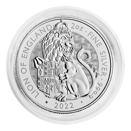 Silver coin - Tudor Lion - 2 oz