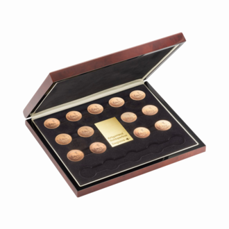 18er Etui Echtholz als Goldsparbox Krügerrand (1/2 oz)