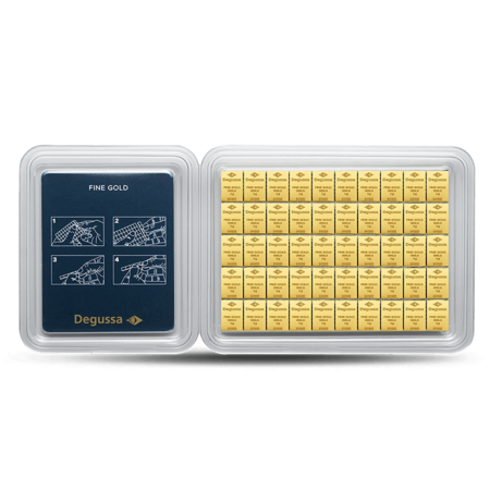 50 x 1 g Degussa Goldbarren - CombiBar® (geprägt)