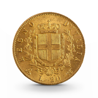 Italien 20 Lire Viktor Emanuel II. (1861-1878) Gold