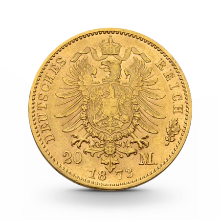 Württemberg 20 Mark Karl Kaiserreich Gold