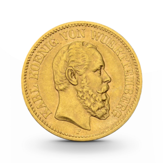 Württemberg 20 Mark Karl Kaiserreich Gold