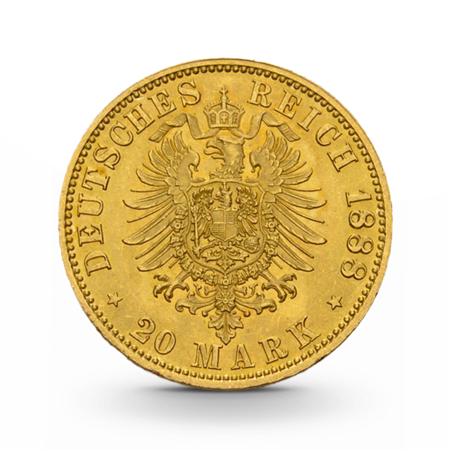 Preußen 20 Mark 1888 Friedrich III Kaiserreich Gold
