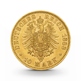 Preußen 10 Mark Friedrich III Kaiserreich Gold 