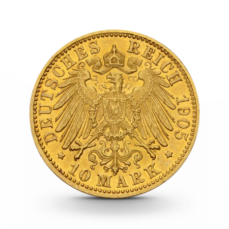 Württemberg 10 Mark Wilhelm II Kaiserreich Gold 