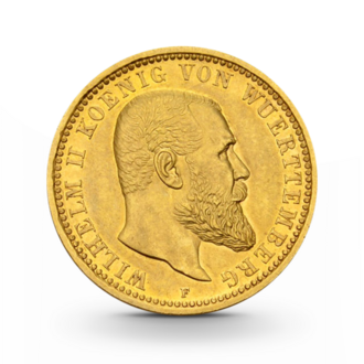 Württemberg 10 Mark Wilhelm II Kaiserreich Gold 
