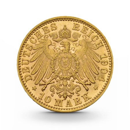 Bayern 10 Mark Otto Kaiserreich Gold 