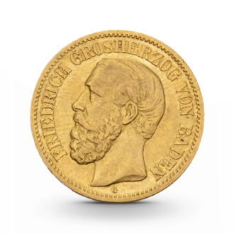 Baden 10 Mark Friedrich I Kaiserreich Gold 