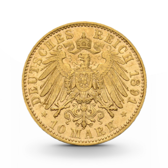 Sachsen 10 Mark Albert Kaiserreich Gold 
