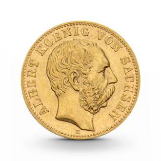 Sachsen 10 Mark Albert Kaiserreich Gold 