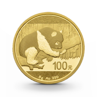 8 g China Panda Goldmünze - 100 Yuan China verschiedene Jahrgänge
