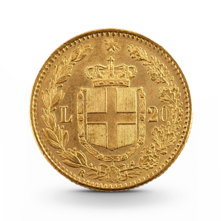 Italien 20 Lire Umberto I. (1878-1900) Gold