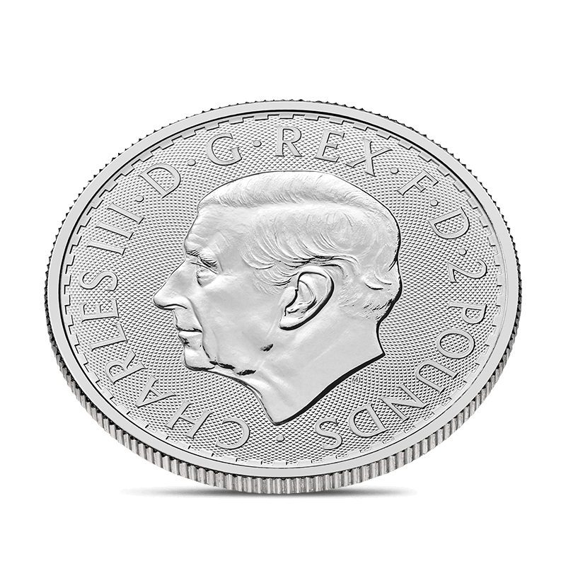 Britannia Silber 2027: Wertseite schräg hinten