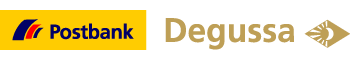 Logo Degussa und Postbank