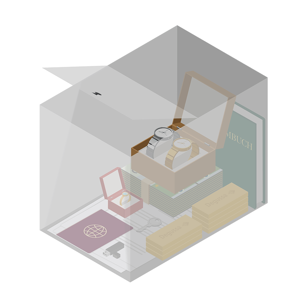 Rendering des Degussa Schließfachs der Kategorie 7