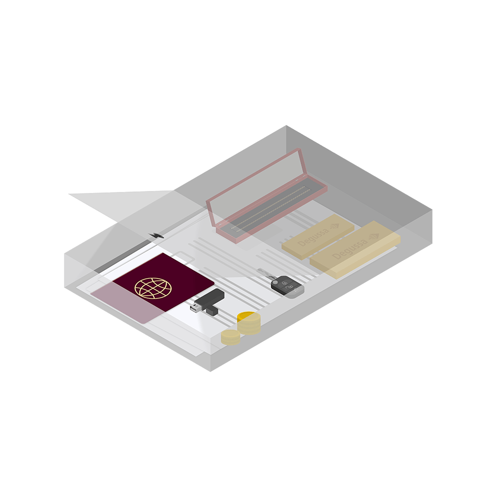 Rendering des Degussa Schließfachs der Kategorie 1