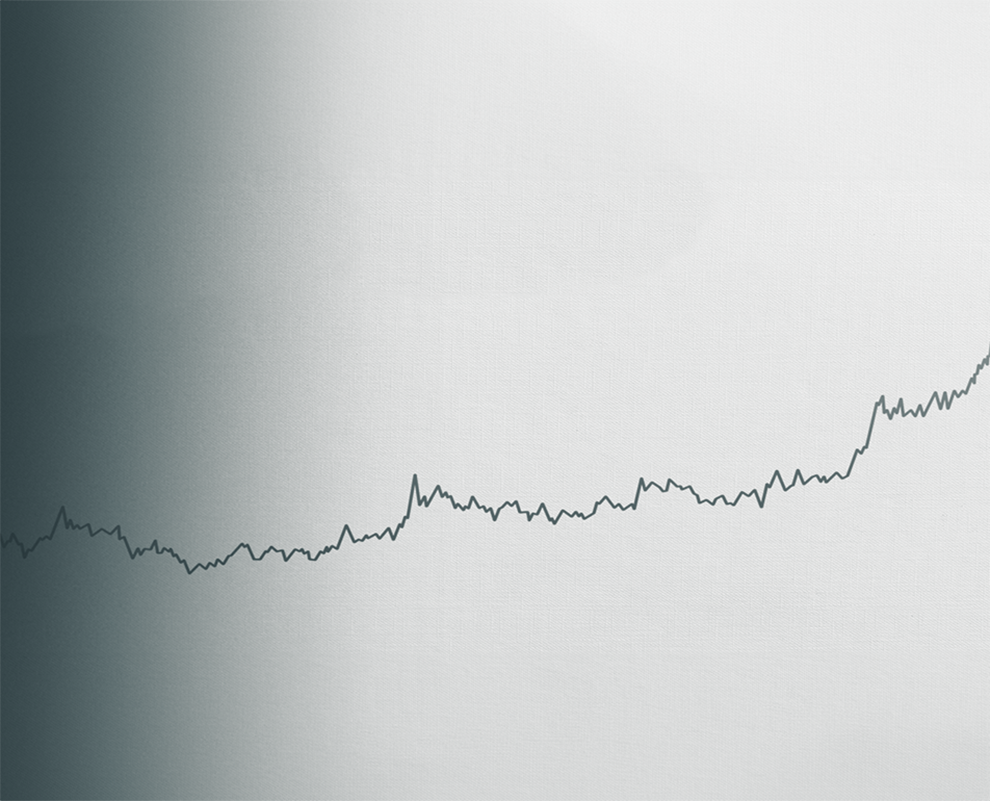 Geschäftsfrau mit kurzen grauen Haaren sitzt am Laptop und hält nachdenklich ihre Brille in der Hand